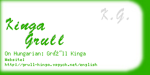 kinga grull business card